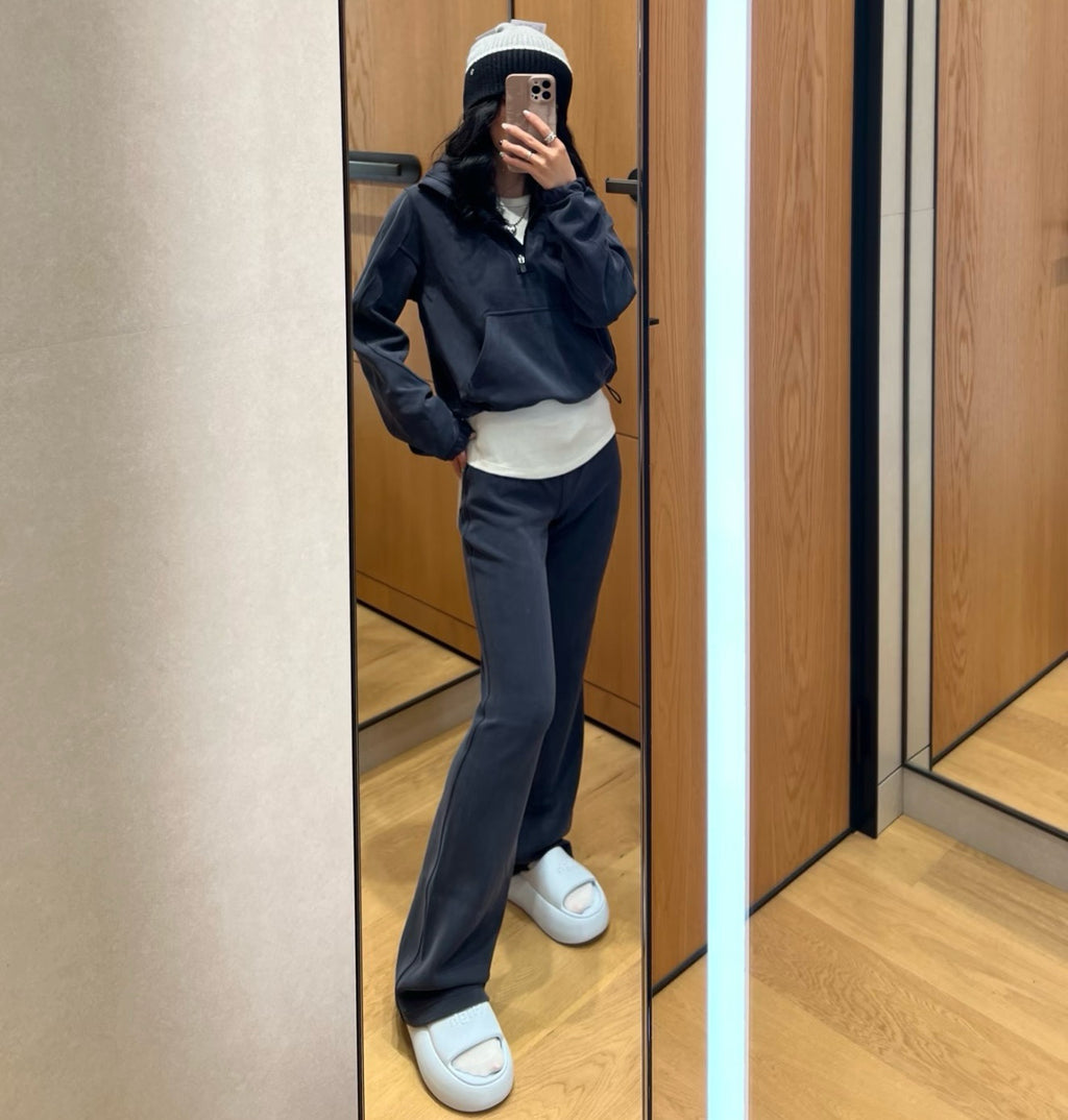 Women's Air Layer Modal Micro Flare Pants Soft Slim Fit Casual Trousers