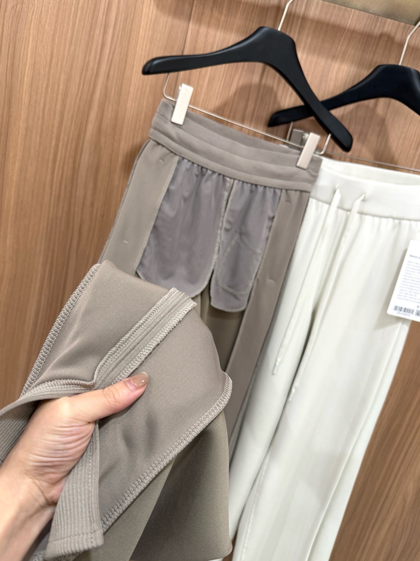 Women's Softstreme Wide-Leg Pants With Contrast Ribbed Design For Spring Autumn