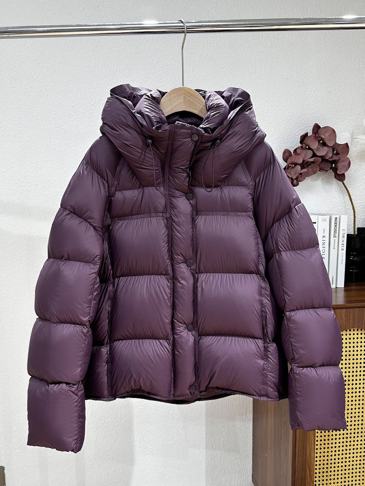 Ultra-Light High Fill Power White Goose Down Jacket Anti-Leakage Tech & Breathable Nylon Shell 90% Northern White Goose Down Parka - 800FP Fluffy Warmth with Innovative Anti-Down Stitching