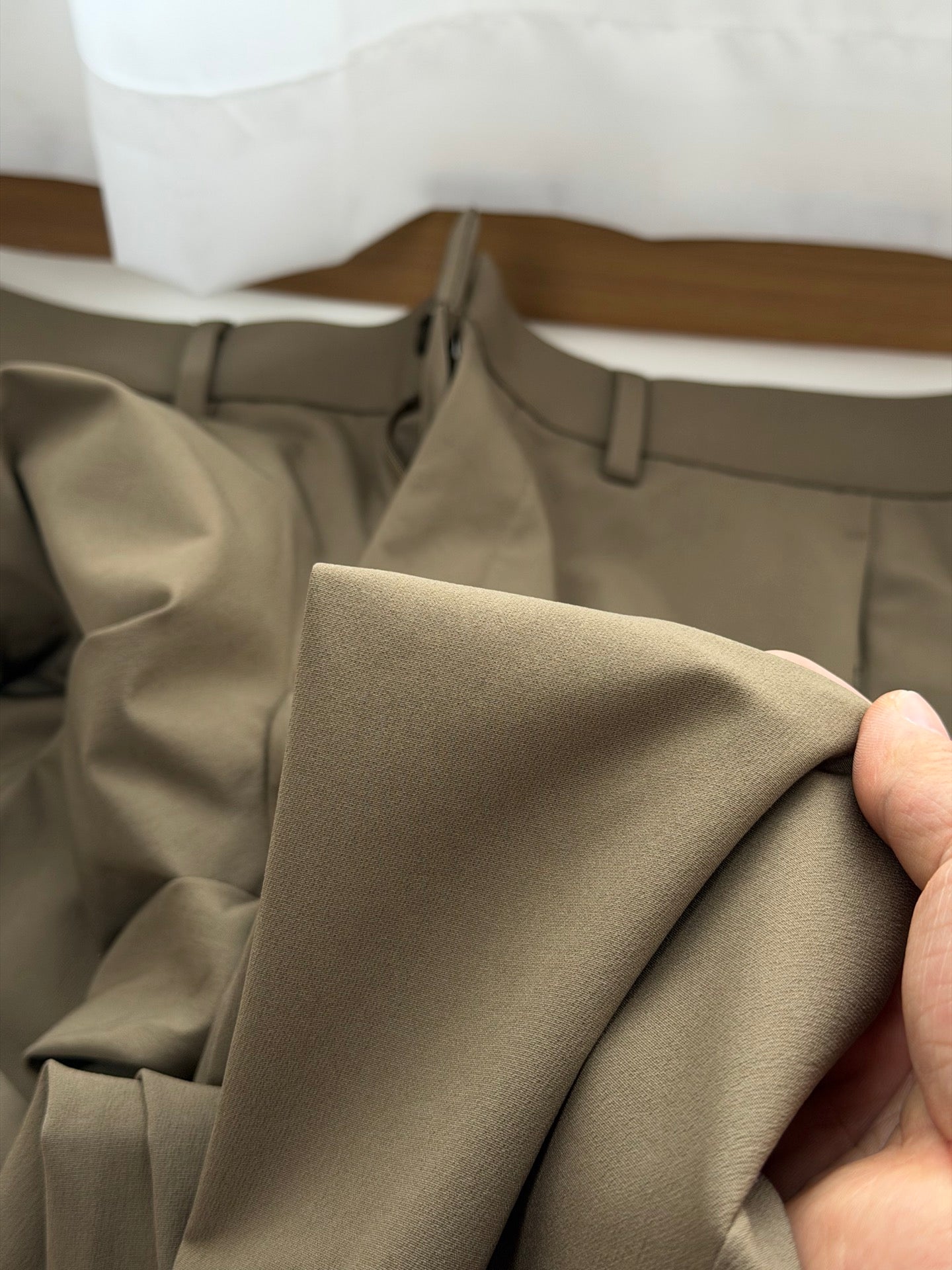 Men's Lightweight Nylon Stretch Casual Pants, Quick-Drying Outdoor Trousers Khaki Black