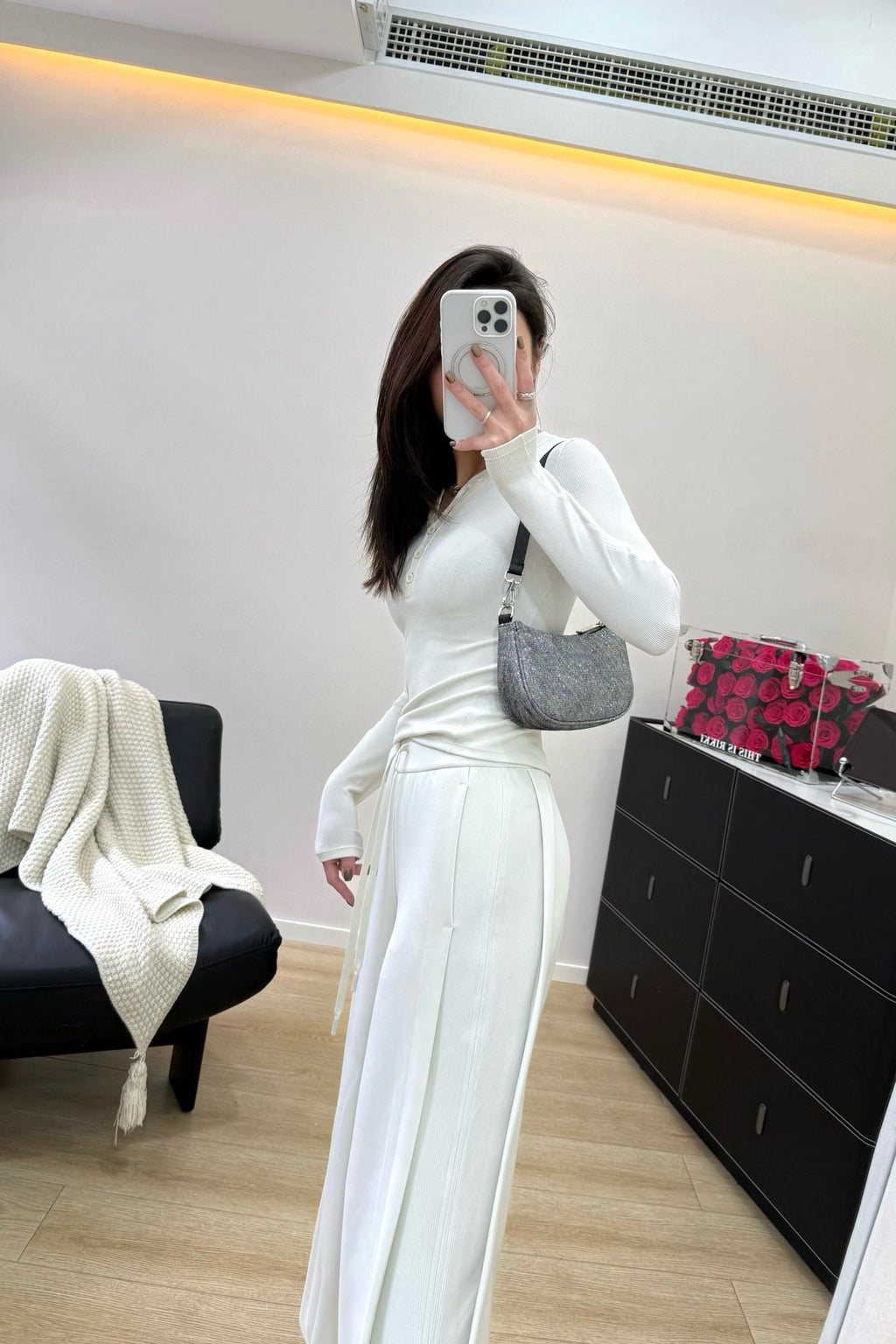 Women's Softstreme Wide-Leg Pants With Contrast Ribbed Design For Spring Autumn