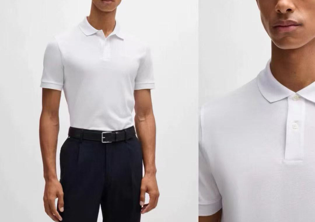 Men's Cotton-Polyester Polo Shirt Breathable 10 Colors S-XXL Business Casual Wear