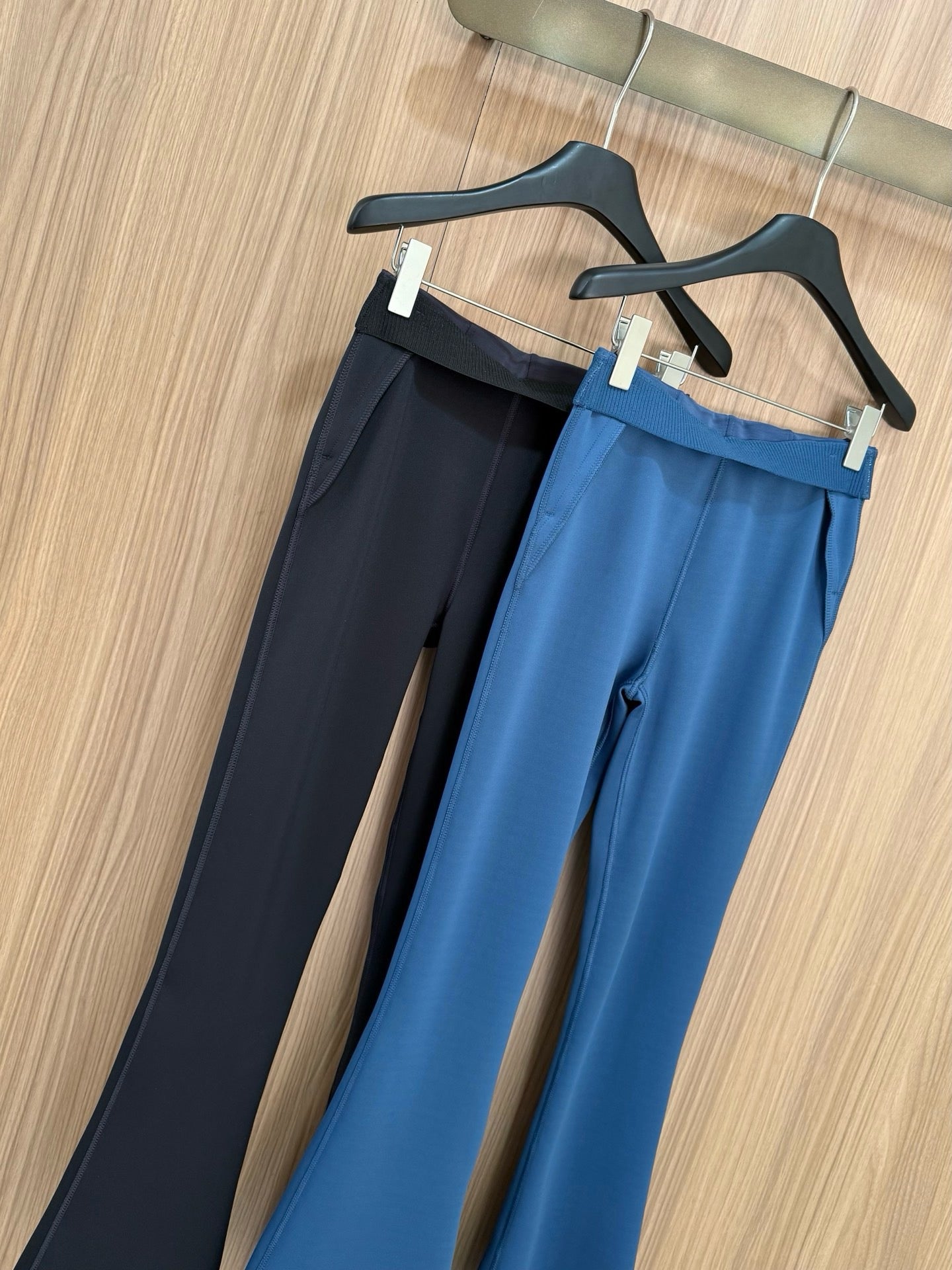 Women's Air Layer Modal Micro Flare Pants Soft Slim Fit Casual Trousers