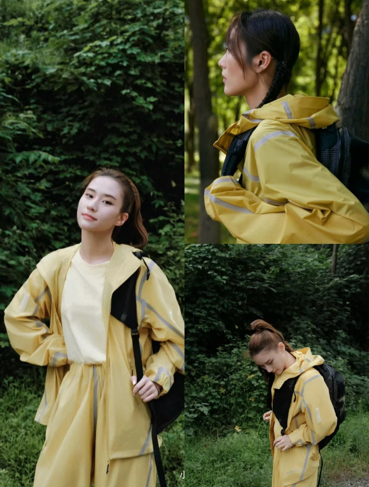 Unisex Lightweight Waterproof Reflective Yellow Outdoor Jacket Quick-Drying