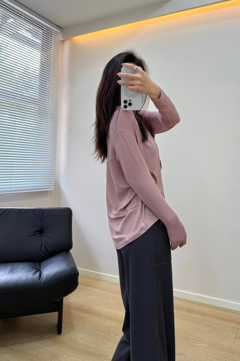 Women's Action Tencel Modal Soft Long Sleeve Breathable Activewear Yoga Running Casual Top Wearing