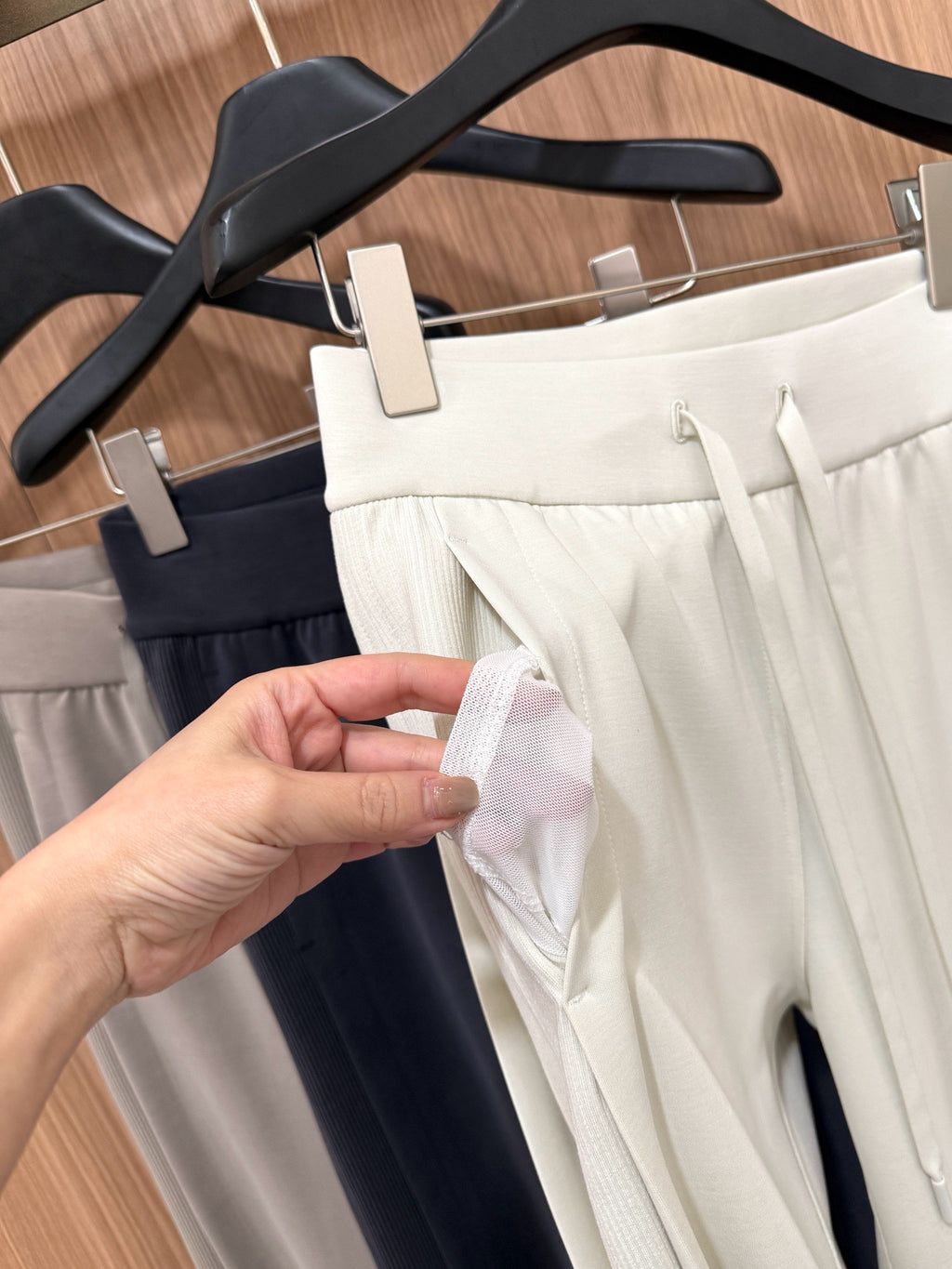 Women's Softstreme Wide-Leg Pants With Contrast Ribbed Design For Spring Autumn