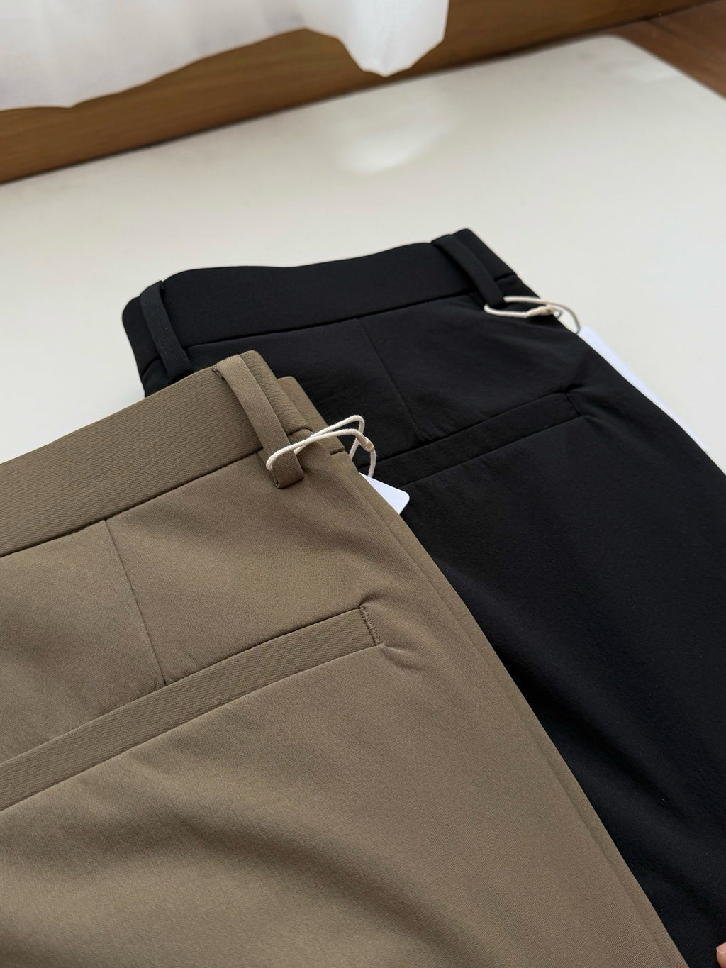 Men's Lightweight Nylon Stretch Casual Pants, Quick-Drying Outdoor Trousers Khaki Black