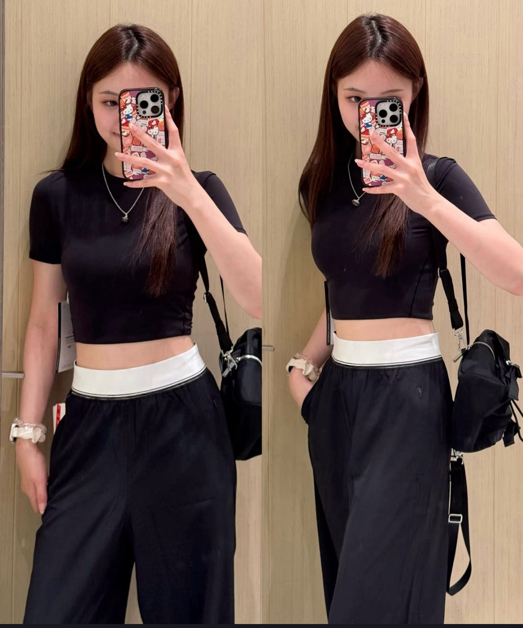 Swift Women's High-Waist Wide-Leg Pants Lightweight Breathable Casual