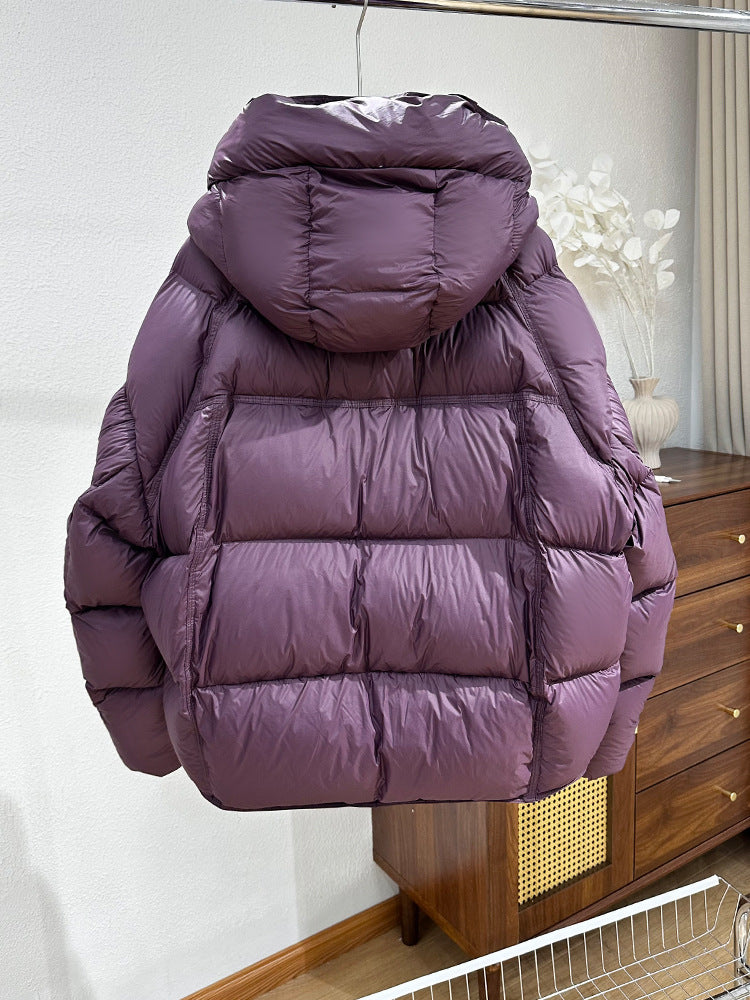 Ultra-Light High Fill Power White Goose Down Jacket Anti-Leakage Tech & Breathable Nylon Shell 90% Northern White Goose Down Parka - 800FP Fluffy Warmth with Innovative Anti-Down Stitching