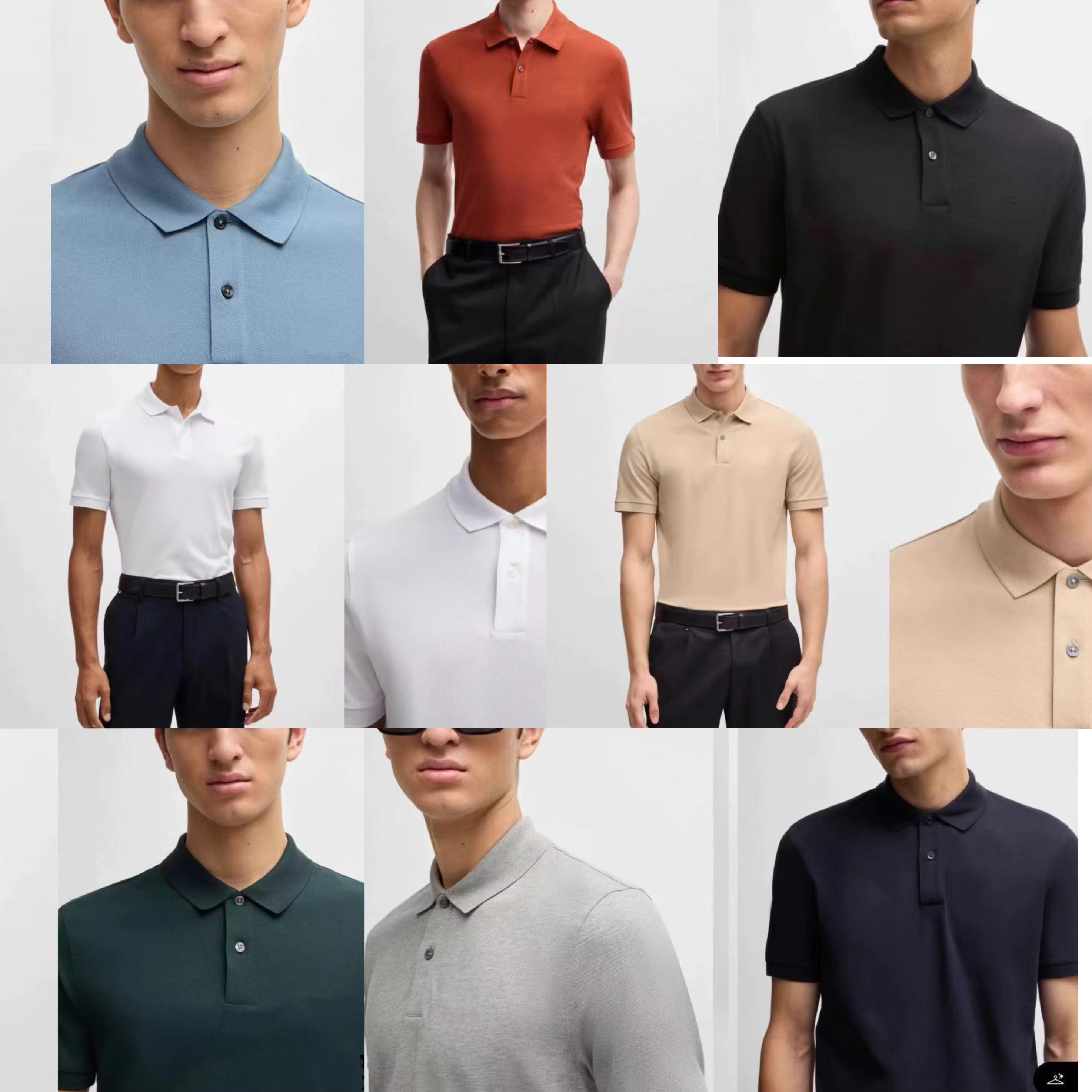 Men's Cotton-Polyester Polo Shirt Breathable 10 Colors S-XXL Business Casual Wear