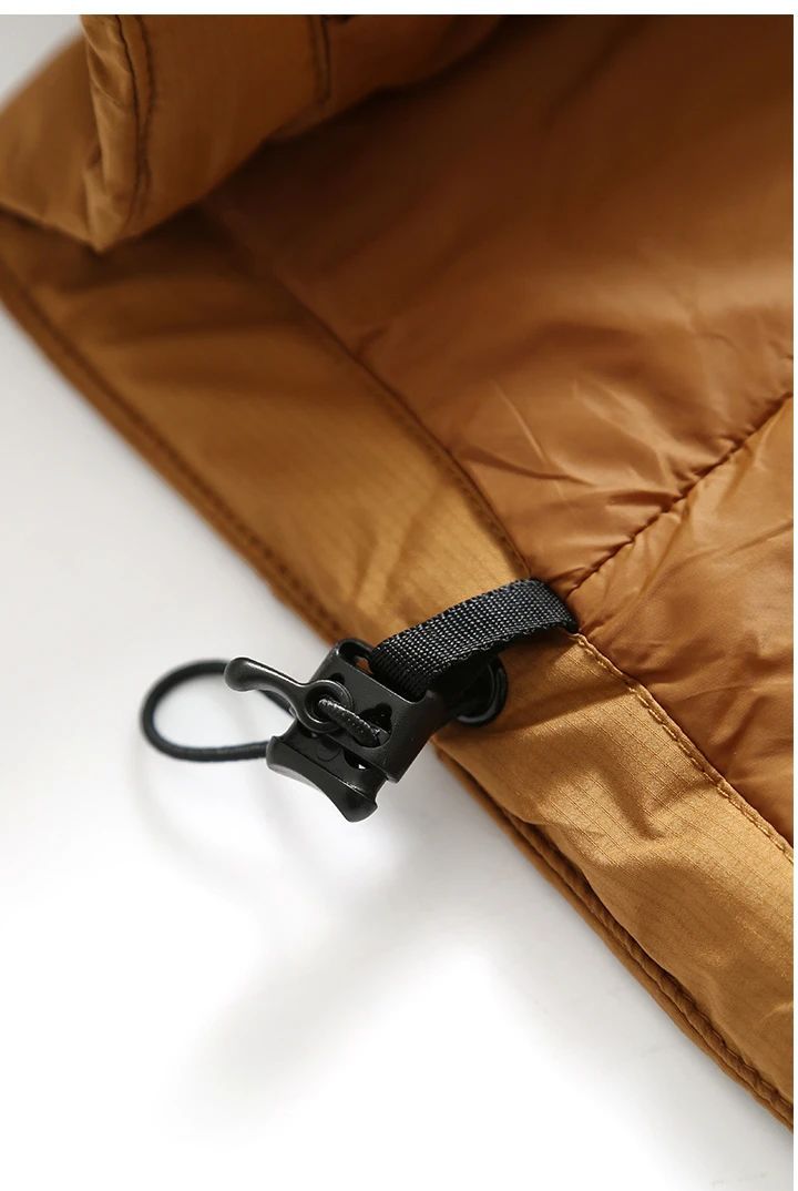 Winter Men's Lightweight Cotton Jacket Water-Resistant Hooded Design Windproof Warm Cotton Coat Fashion Trendy Men's Outerwear Lightweight Thermal  Cotton-Padded