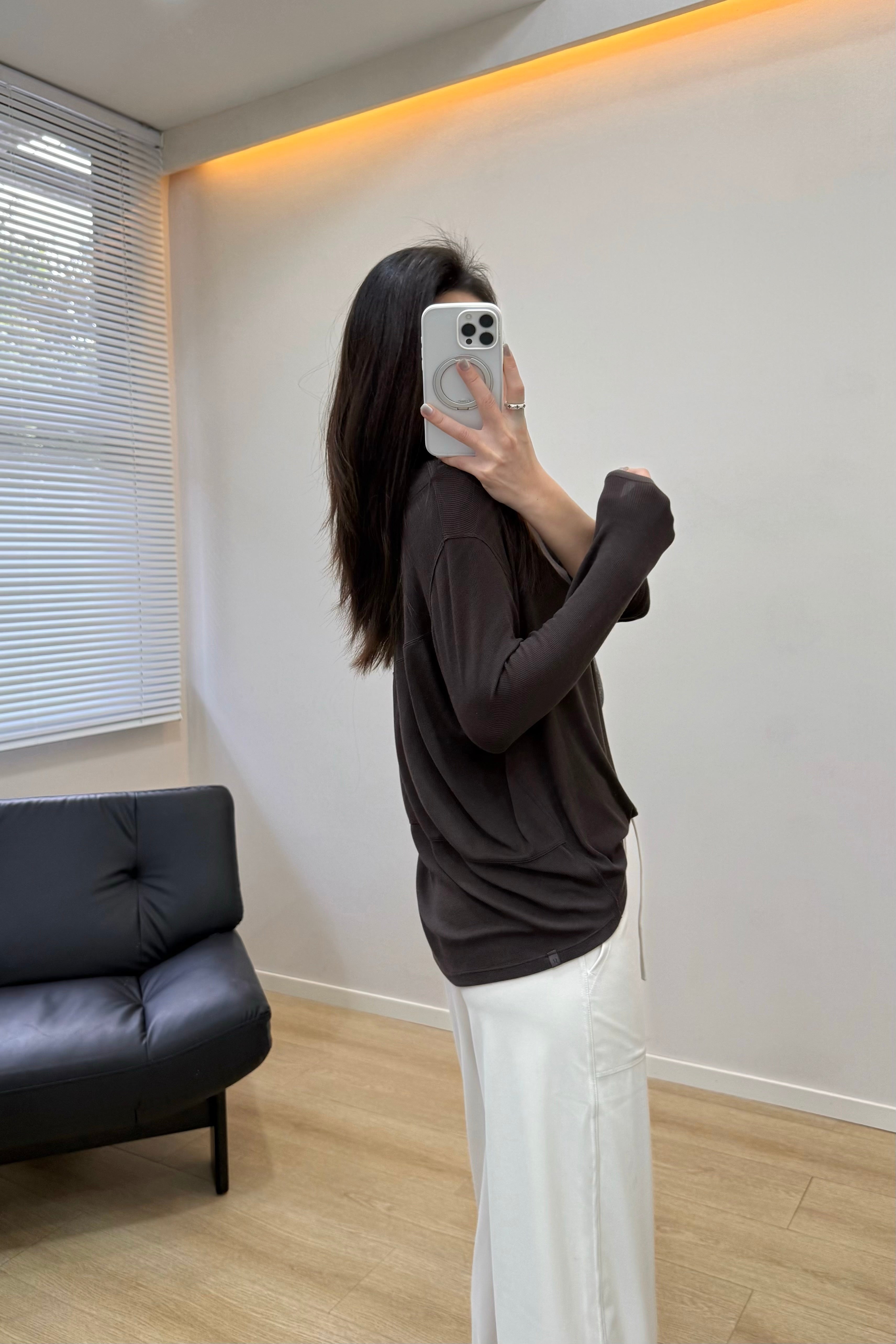 Women's Action Tencel Modal Soft Long Sleeve Breathable Activewear Yoga Running Casual Top Wearing