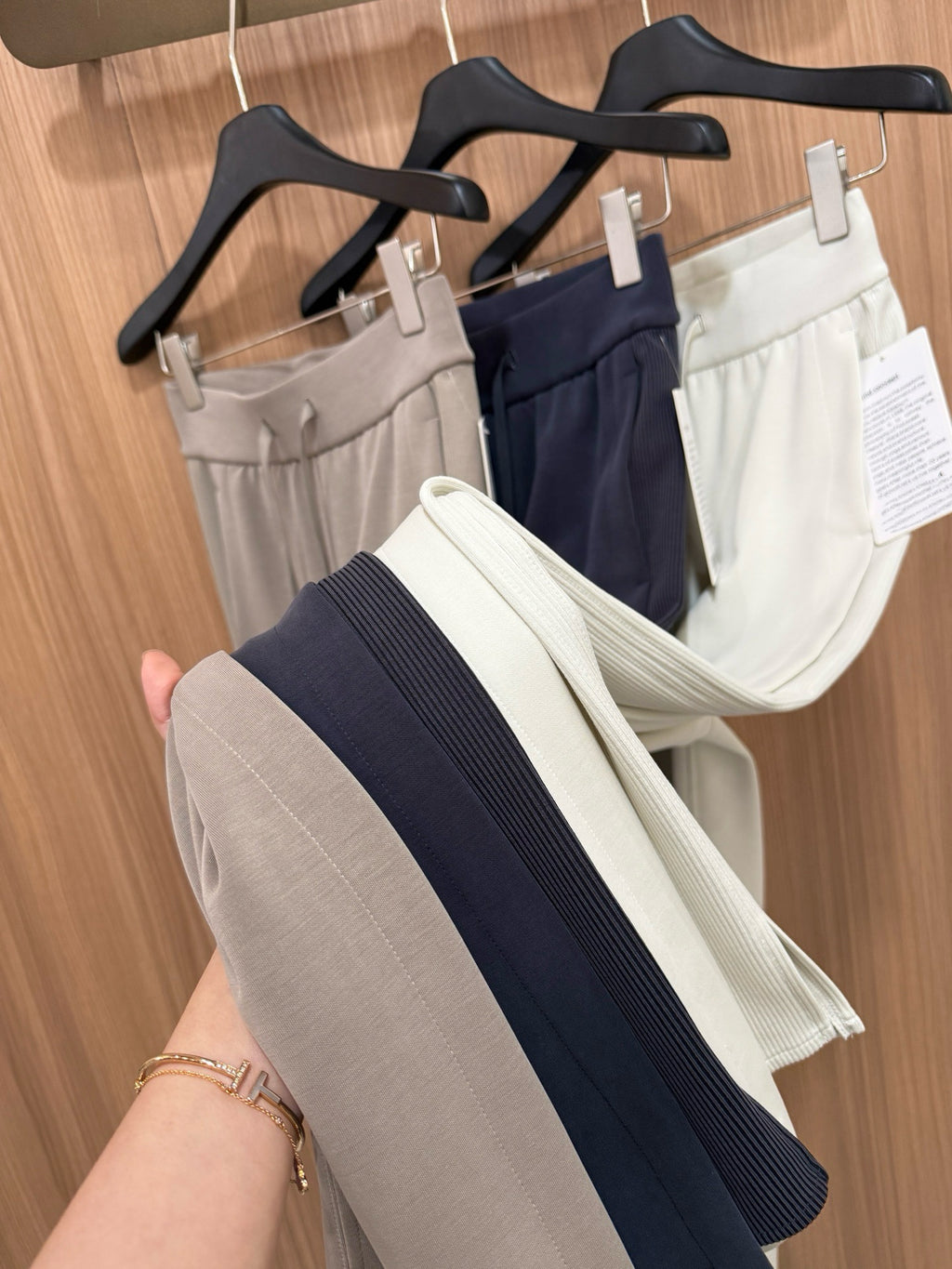 Women's Softstreme Wide-Leg Pants With Contrast Ribbed Design For Spring Autumn