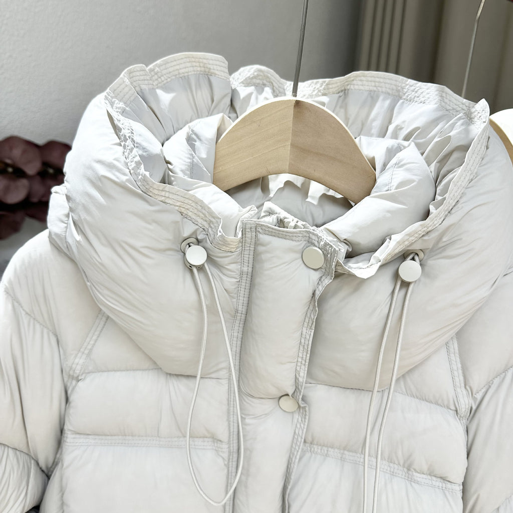 Ultra-Light High Fill Power White Goose Down Jacket Anti-Leakage Tech & Breathable Nylon Shell 90% Northern White Goose Down Parka - 800FP Fluffy Warmth with Innovative Anti-Down Stitching