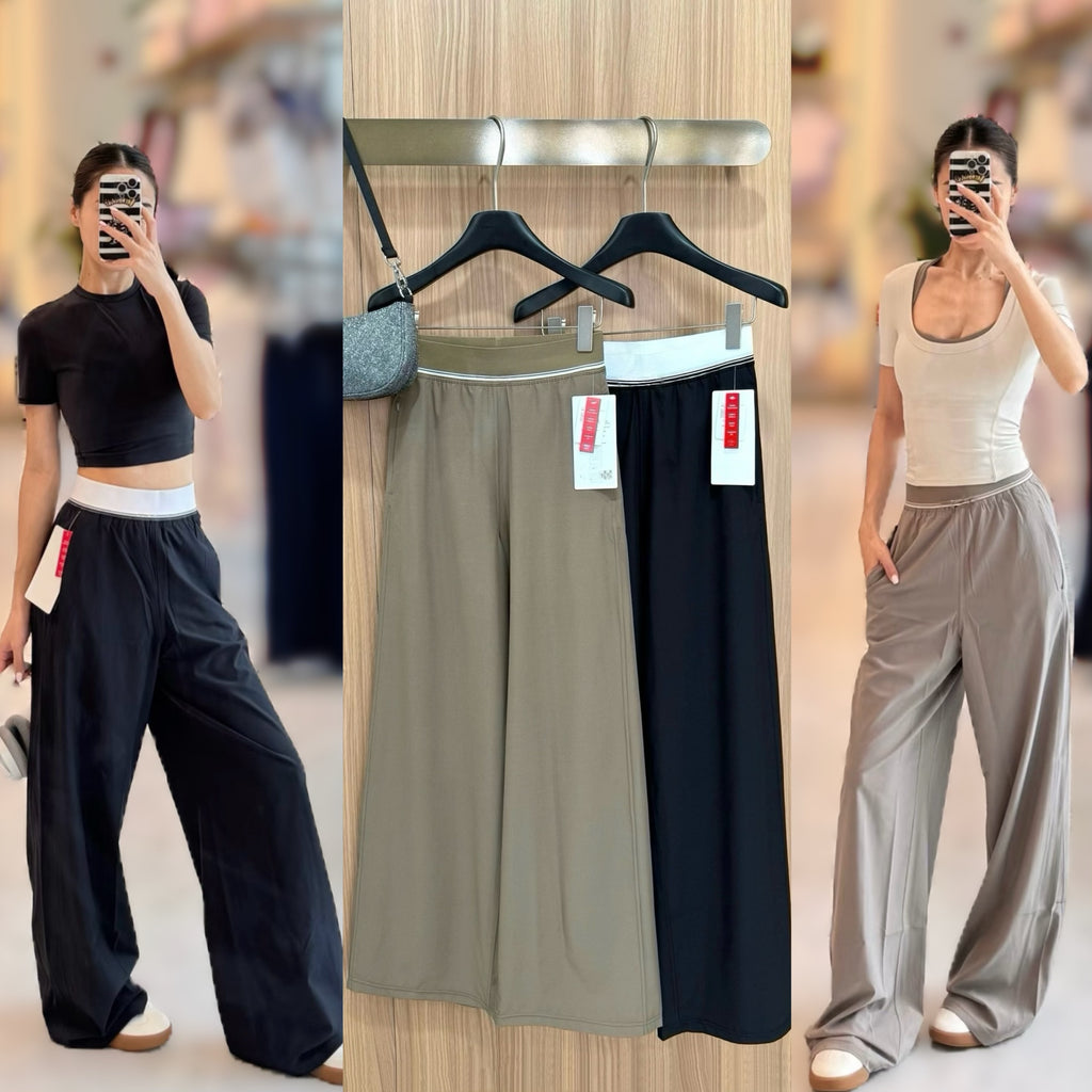 Swift Women's High-Waist Wide-Leg Pants Lightweight Breathable Casual