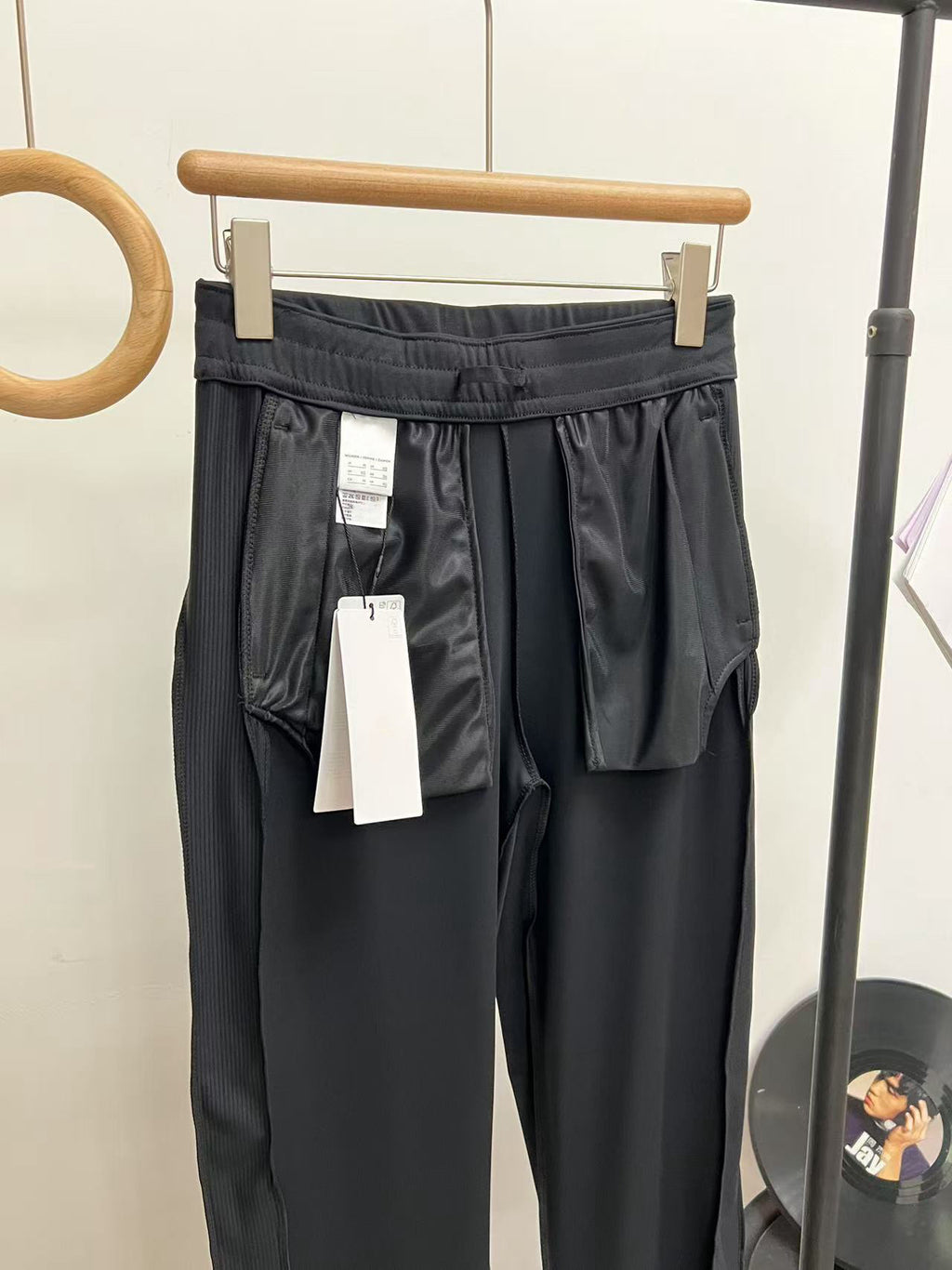 Women's Black High-Waist Stretchy Moisture-Wicking Activewear Pants