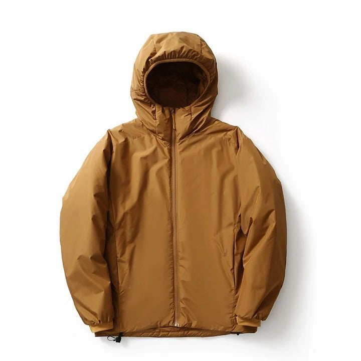 Winter Men's Women's  Unisex Lightweight Cotton Jacket Water-Resistant Hooded Design Windproof Warm Cotton Coat Fashion Trendy Men's Outerwear Lightweight Thermal  Cotton-Padded