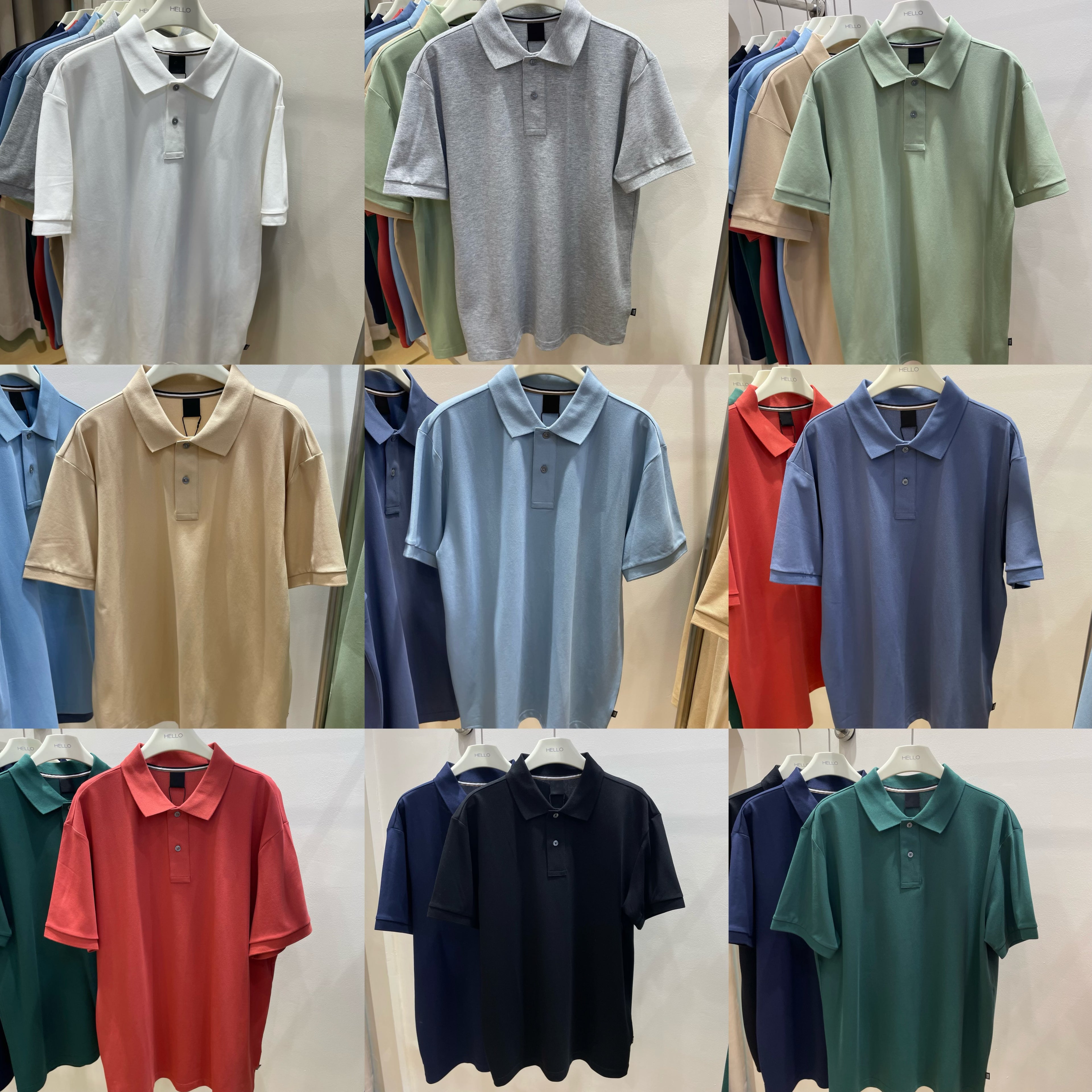 Men's Cotton-Polyester Polo Shirt Breathable 10 Colors S-XXL Business Casual Wear