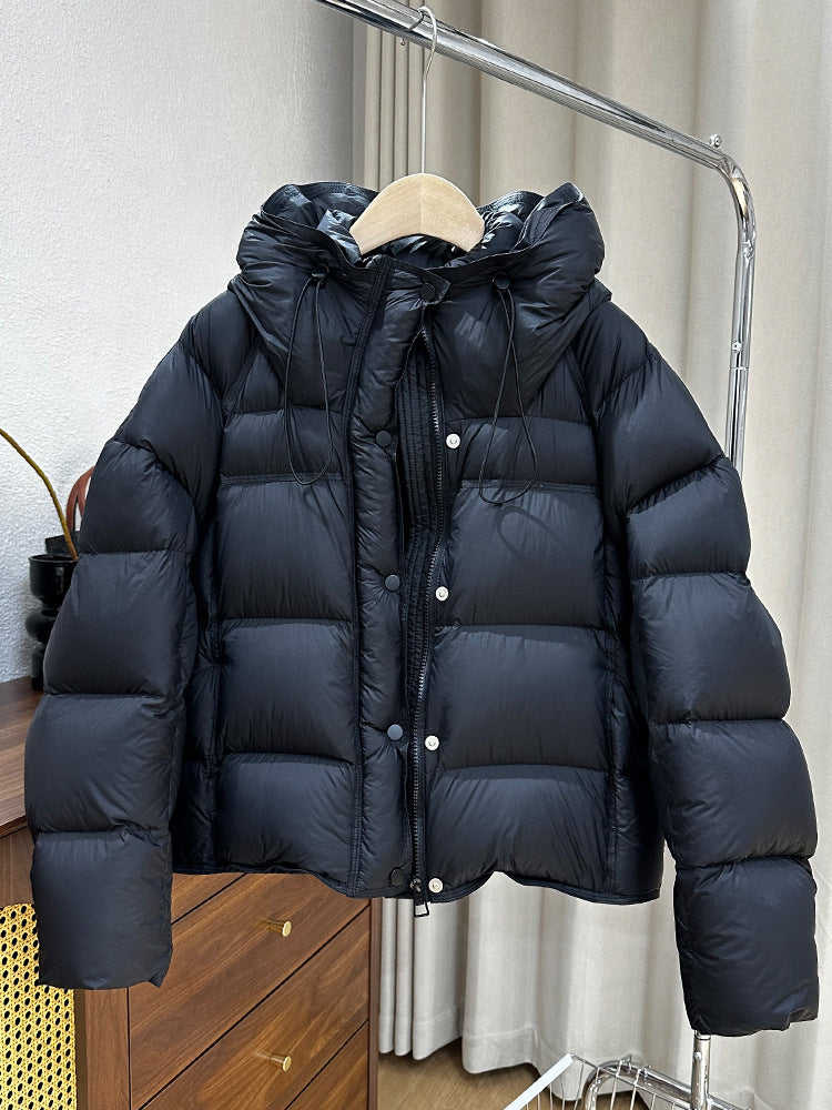 Ultra-Light High Fill Power White Goose Down Jacket Anti-Leakage Tech & Breathable Nylon Shell 90% Northern White Goose Down Parka - 800FP Fluffy Warmth with Innovative Anti-Down Stitching