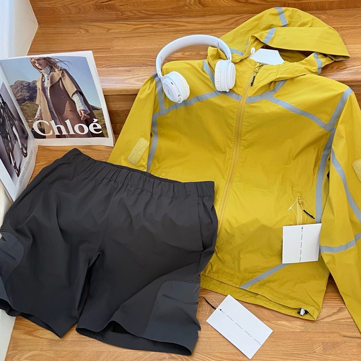 Unisex Lightweight Waterproof Reflective Yellow Outdoor Jacket Quick-Drying