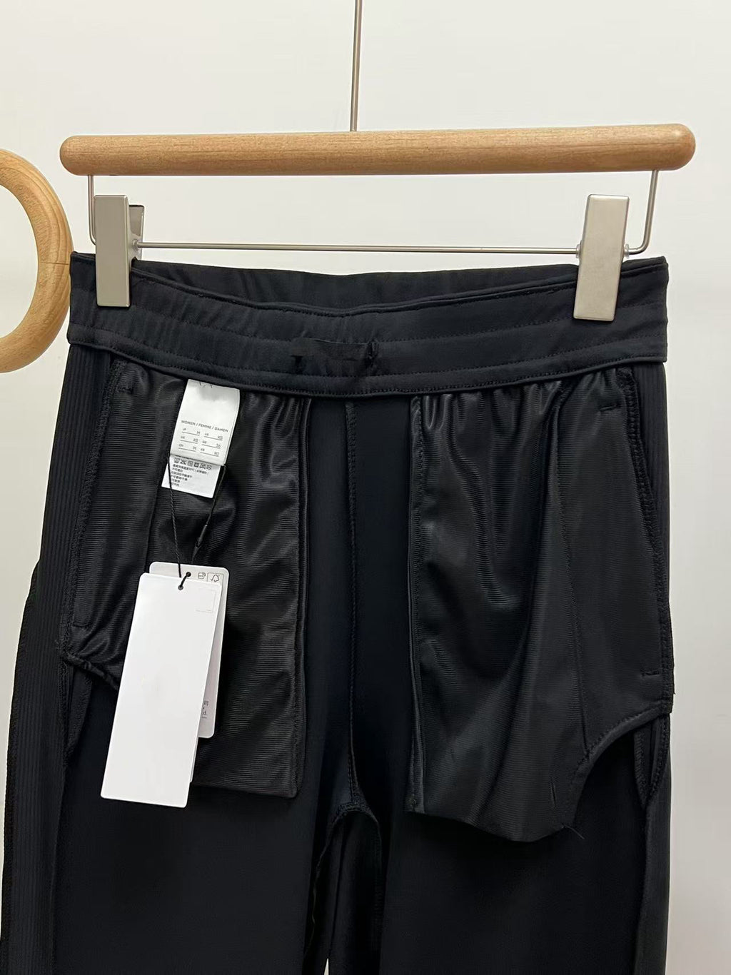Women's Black High-Waist Stretchy Moisture-Wicking Activewear Pants