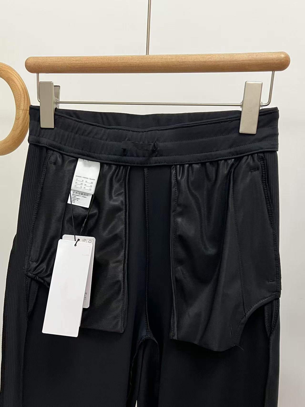 Women's Black High-Waist Stretchy Moisture-Wicking Activewear Pants