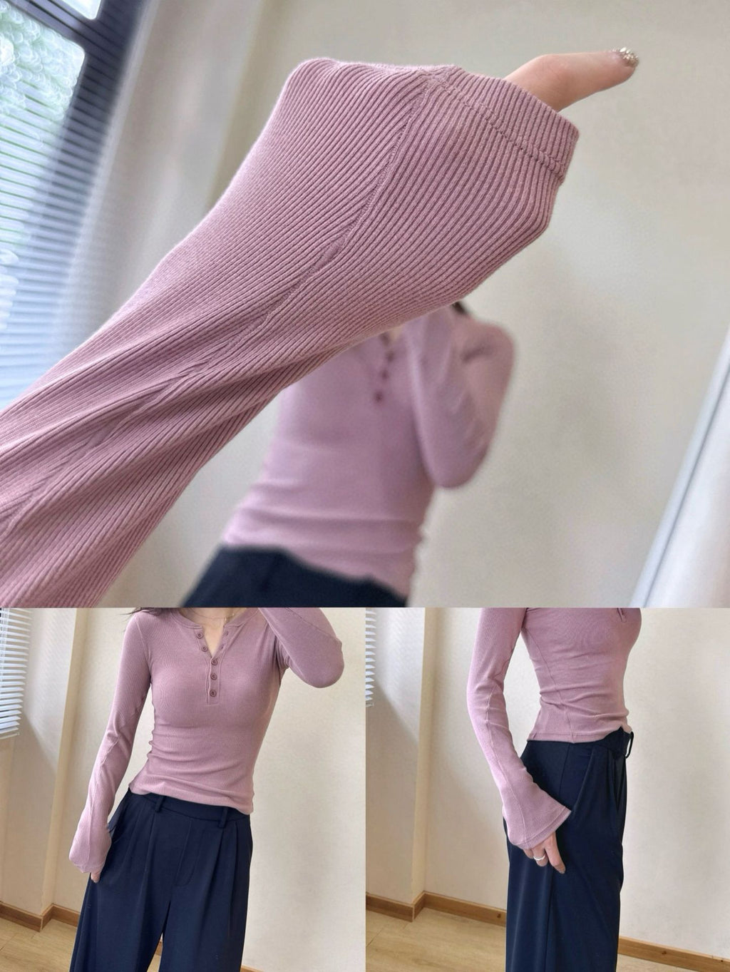 Hold Tight Modal Henley Shirt Slim Fit Yoga Fitness Sports Base Layer T Women's T-shirt