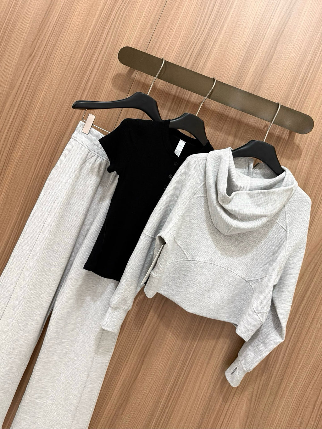 Women's Scu Waffle Texture Activewear Hoodie Pants Set Durable Casual All Seasons Athletic Breathable