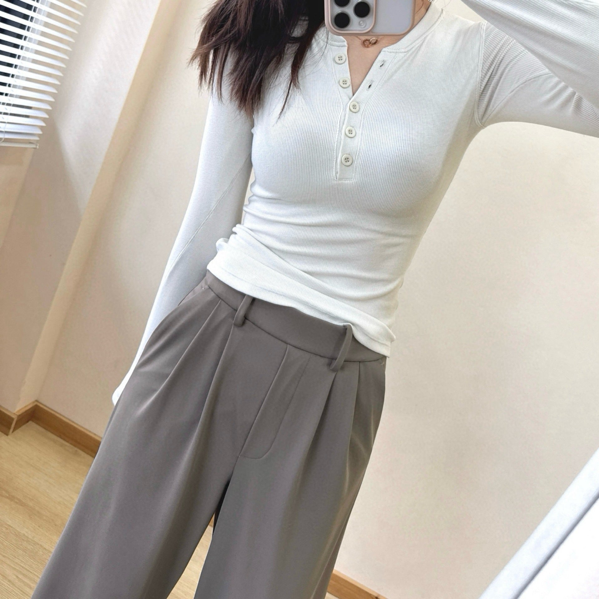 Hold Tight Modal Henley Shirt Slim Fit Yoga Fitness Sports Base Layer T Women's T-shirt