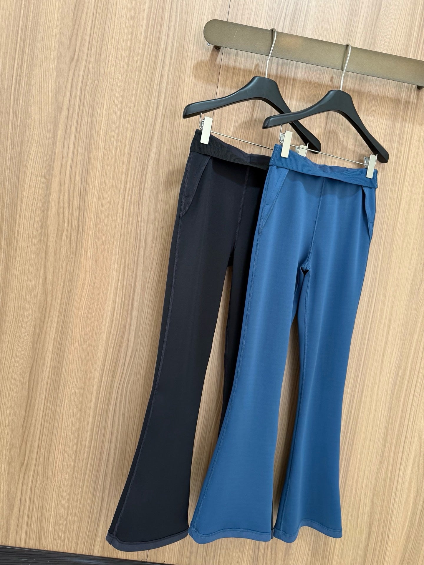 Women's Air Layer Modal Micro Flare Pants Soft Slim Fit Casual Trousers