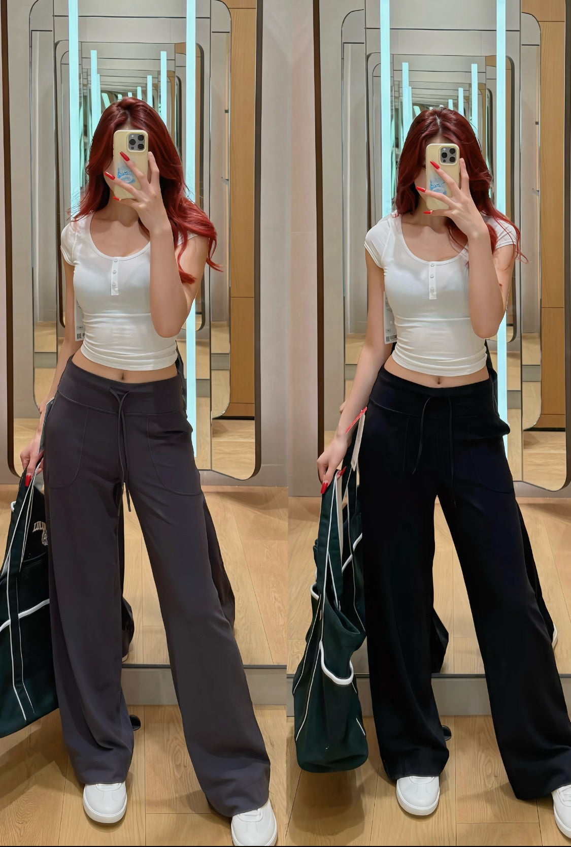 Women's High-Waisted Wide-Leg Yoga Pants Soft Stretchy Breathable