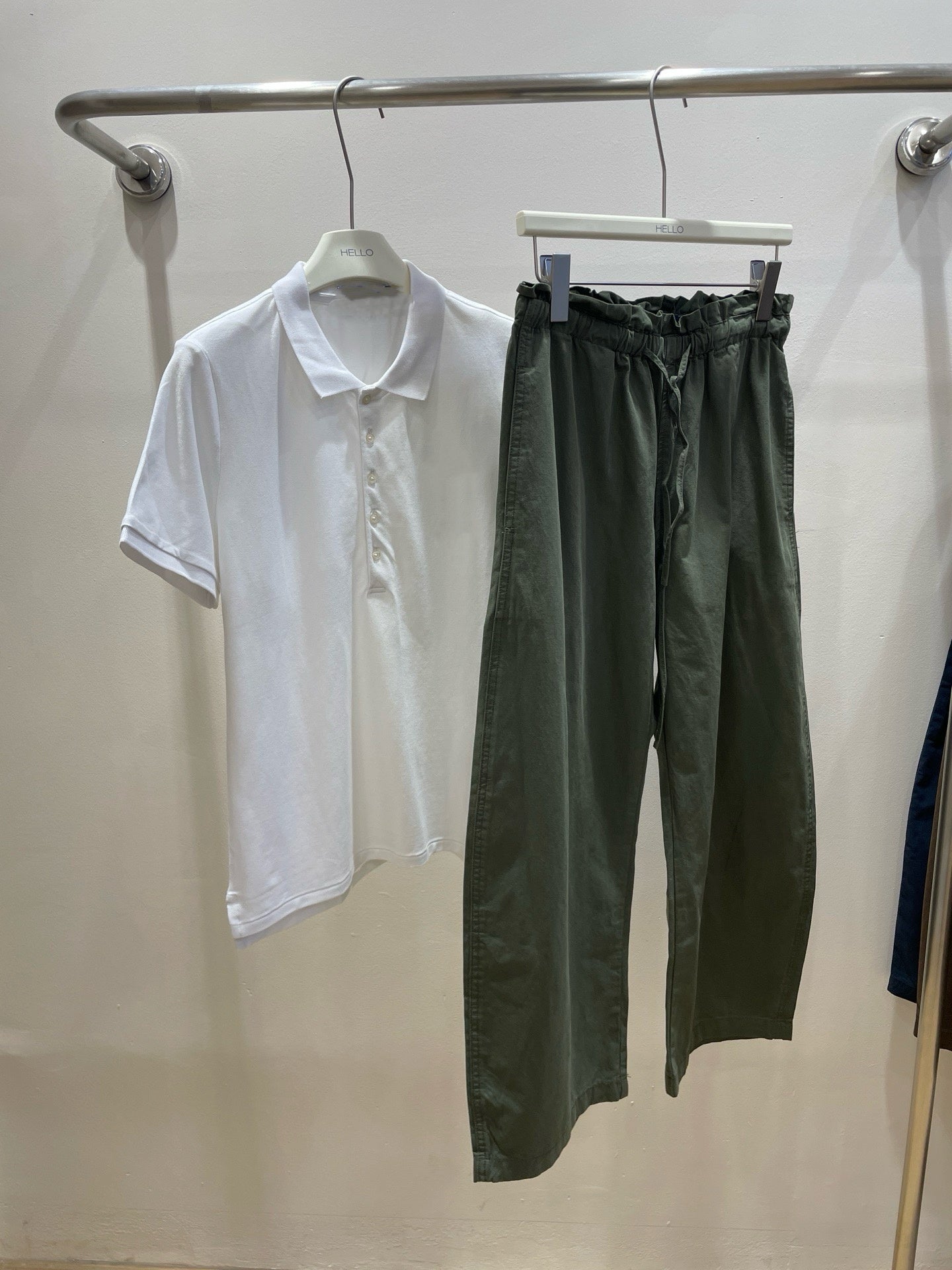 Women's Spring Cotton Blend Casual Pants Loose Fit Drawstring Waist Dark Blue Olive Green Brown S-M-L