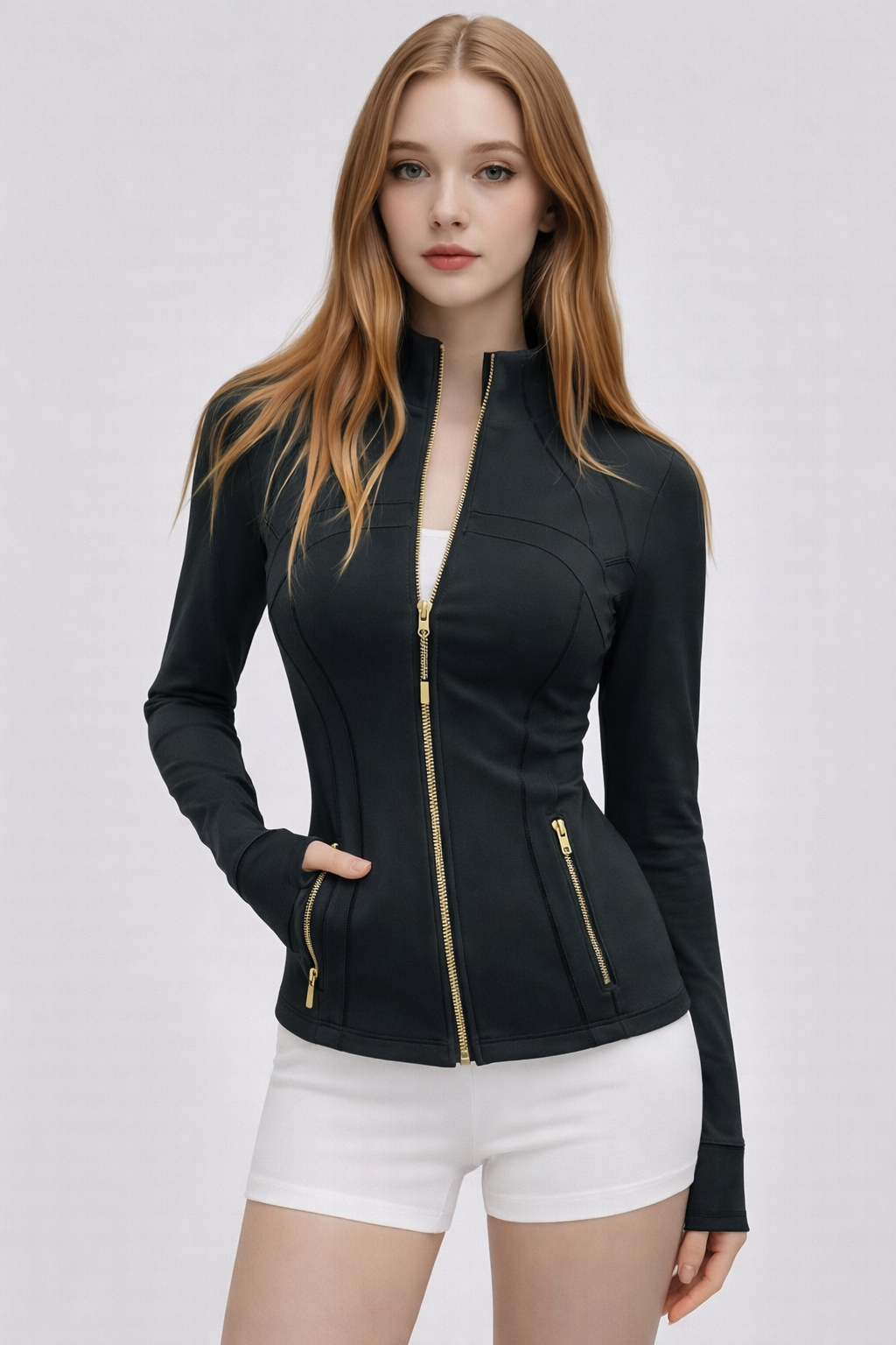AirFit Sculpt Zip Jacket Seamless – Breathable Slim Fit Activewear in Multi Colors
