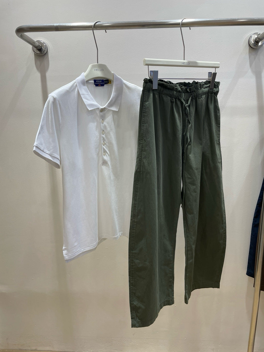 Women's Spring Cotton Blend Casual Pants Loose Fit Drawstring Waist Dark Blue Olive Green Brown S-M-L