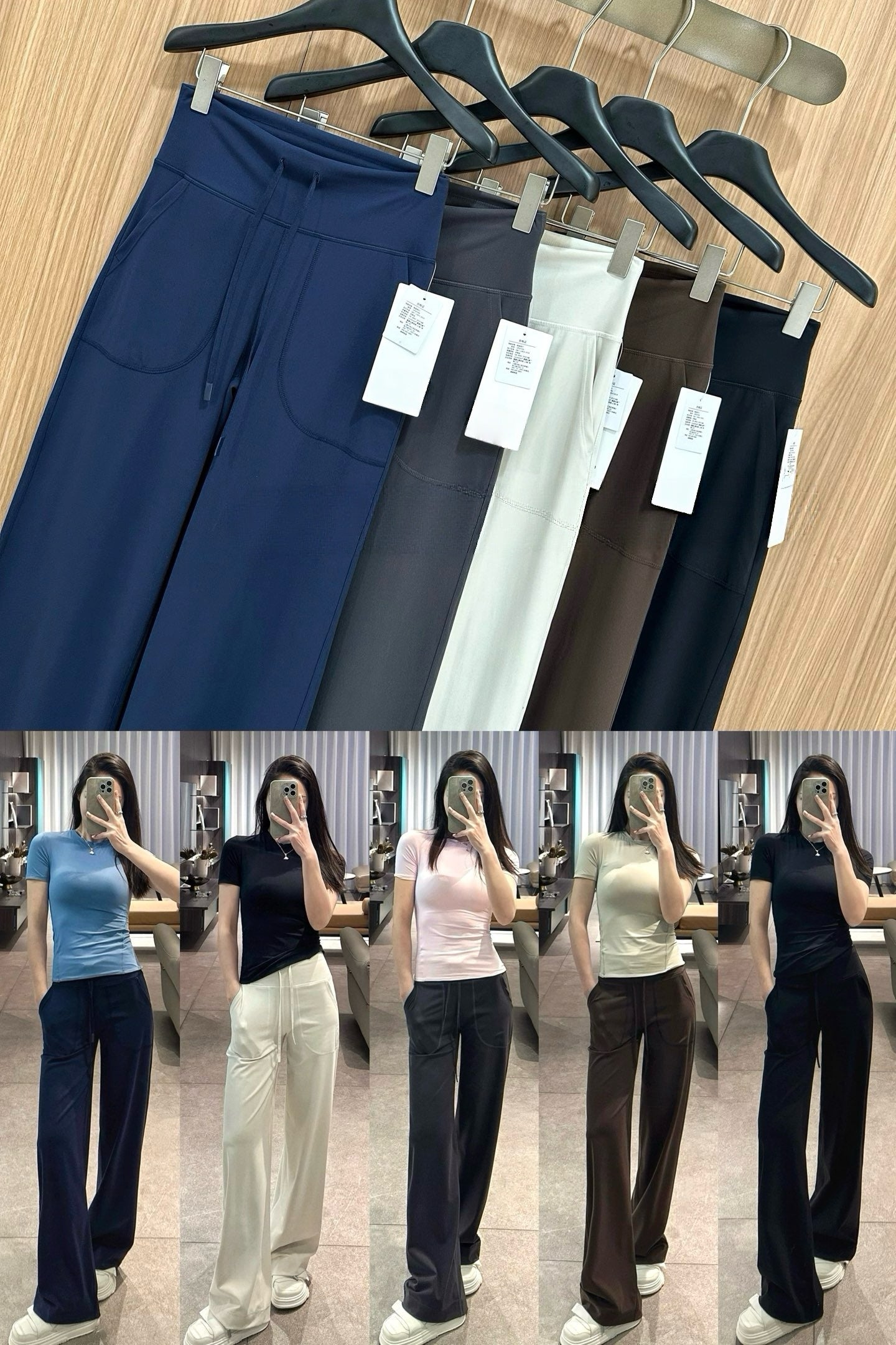 Women's High-Waisted Wide-Leg Yoga Pants Soft Stretchy Breathable