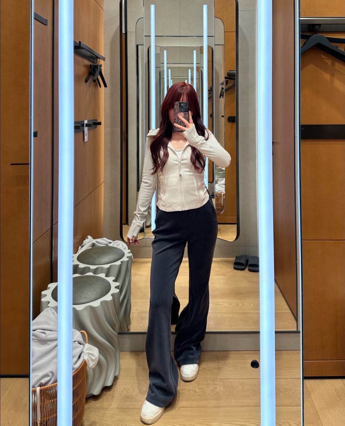 Women's Air Layer Modal Micro Flare Pants Soft Slim Fit Casual Trousers