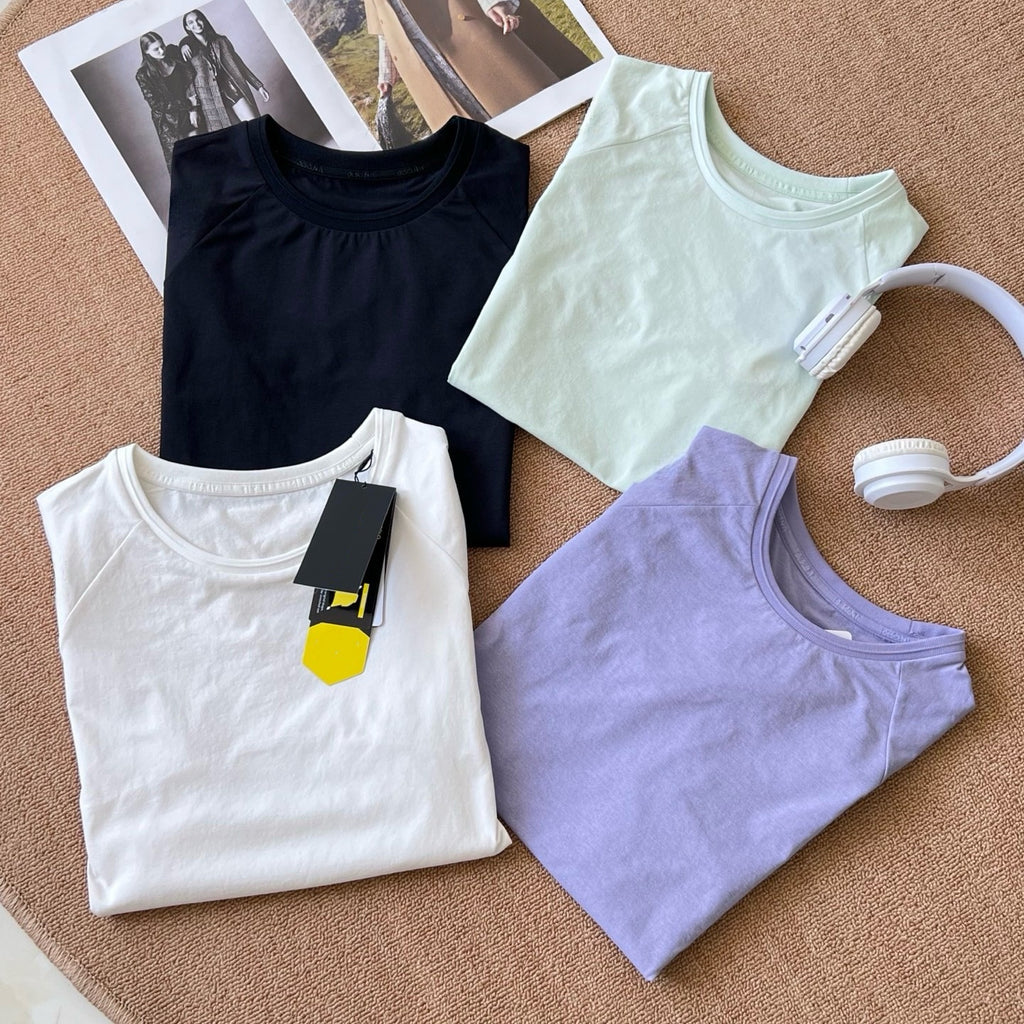 Women's Athletic T-Shirt Spring/Summer/Fall Moisture-Wicking Quick-Dry Polyester Activewear Breathable