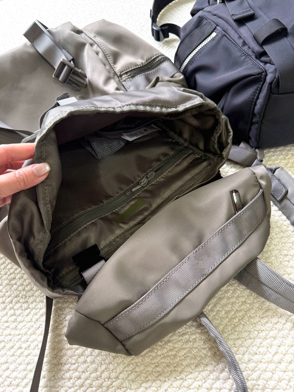 Unisex Double Strap Water-Resistant Nylon Backpack 14L and 3L For Travel Hiking School daypack all seasons