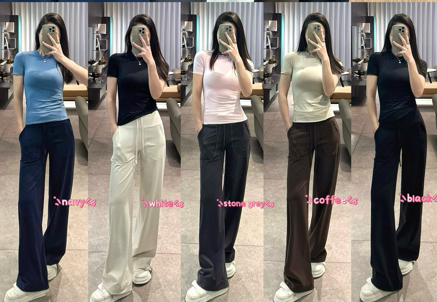 Women's High-Waisted Wide-Leg Yoga Pants Soft Stretchy Breathable
