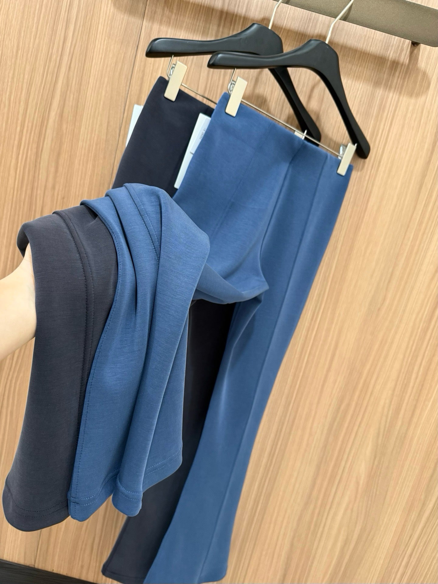 Women's Air Layer Modal Micro Flare Pants Soft Slim Fit Casual Trousers