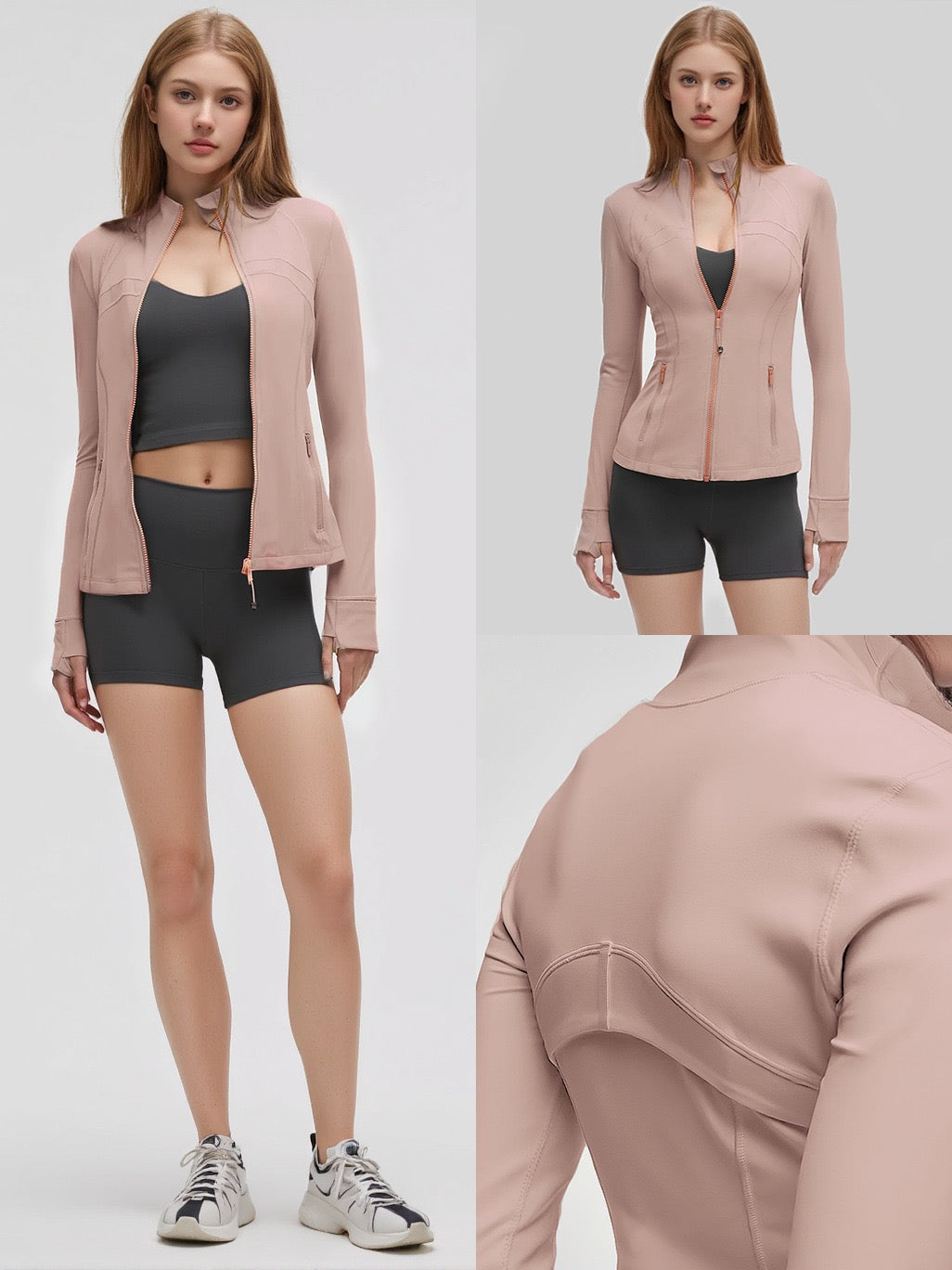 AirFit Sculpt Zip Jacket Seamless – Breathable Slim Fit Activewear in Multi Colors