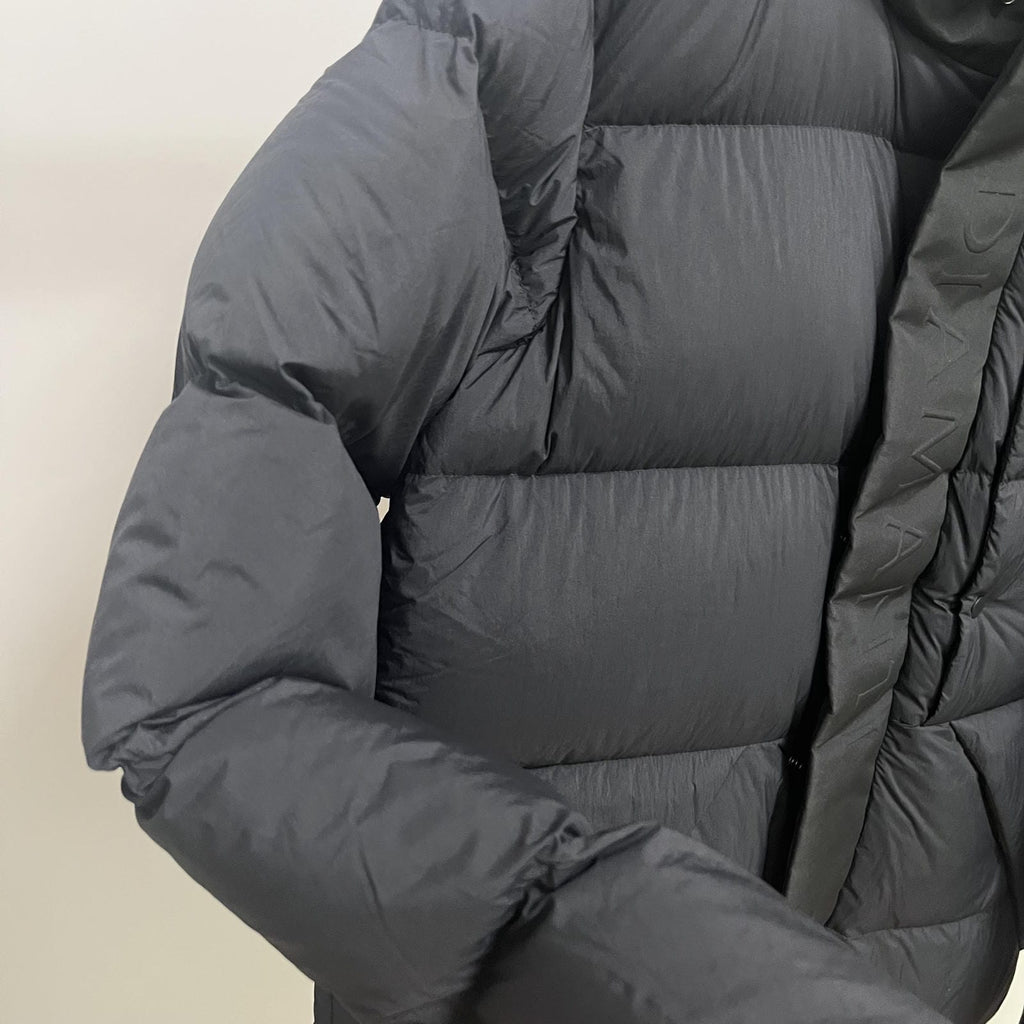 Goose Down Jacket Coat Warm Black Dark Color Unisex Hooded 850FP Toasty Cozy Soft Downy Lightweight model 2319