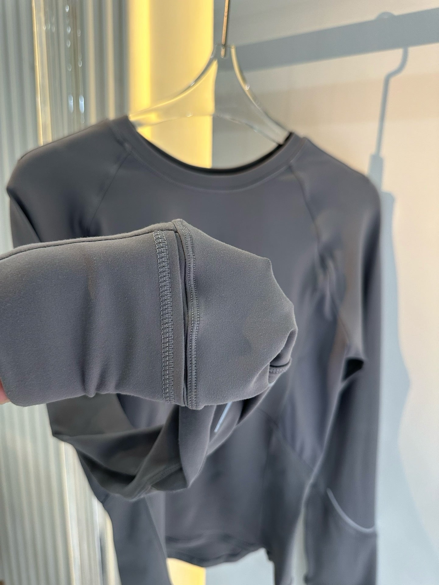 Quick-Dry Breathable Fitness Reflective strip long sleeve T Shirt Quick-Dry Breathable Fitness Round Neck Slim Fit Yoga Top Slimming Shirt