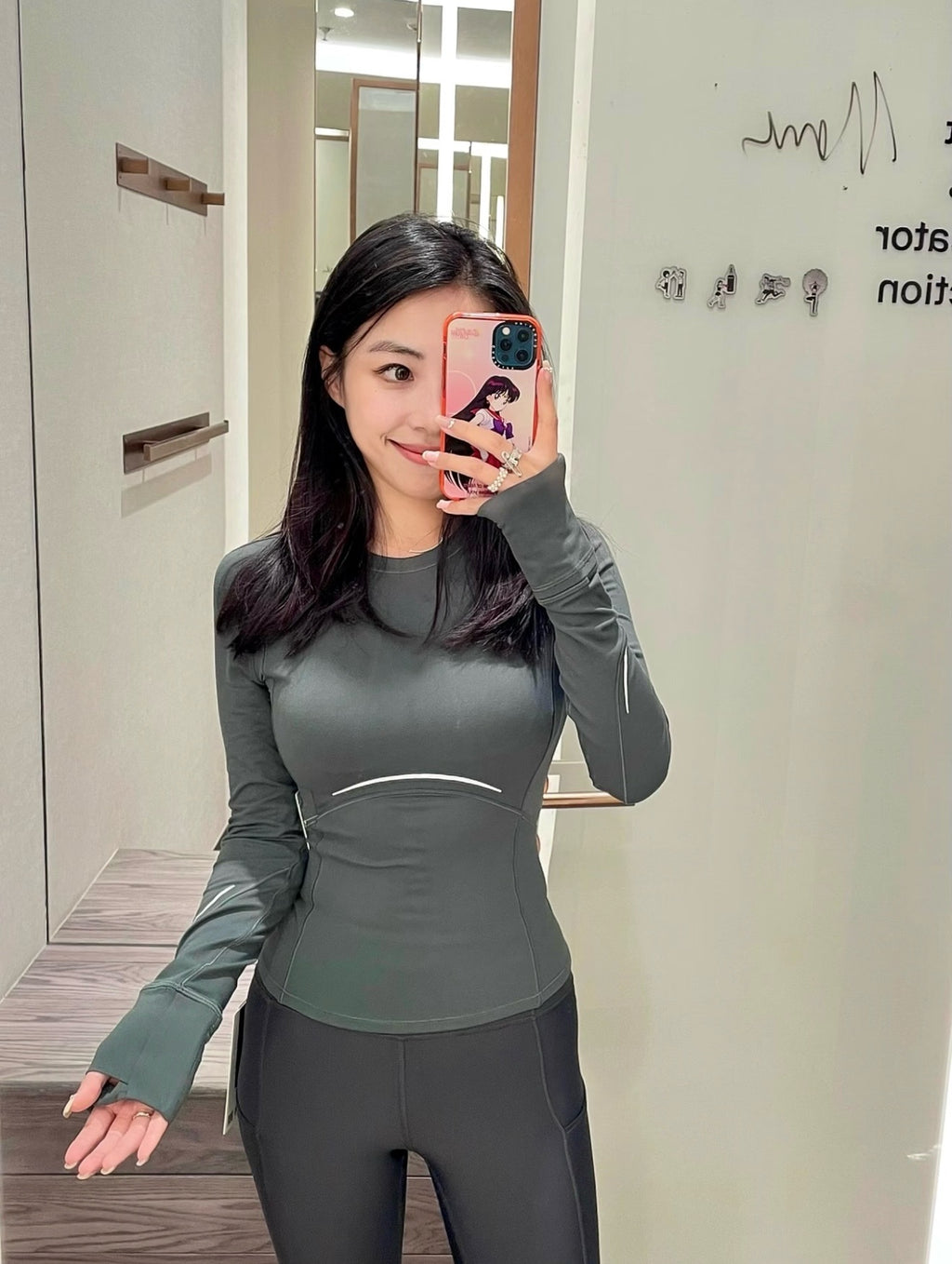Quick-Dry Breathable Fitness Reflective strip long sleeve T Shirt Quick-Dry Breathable Fitness Round Neck Slim Fit Yoga Top Slimming Shirt