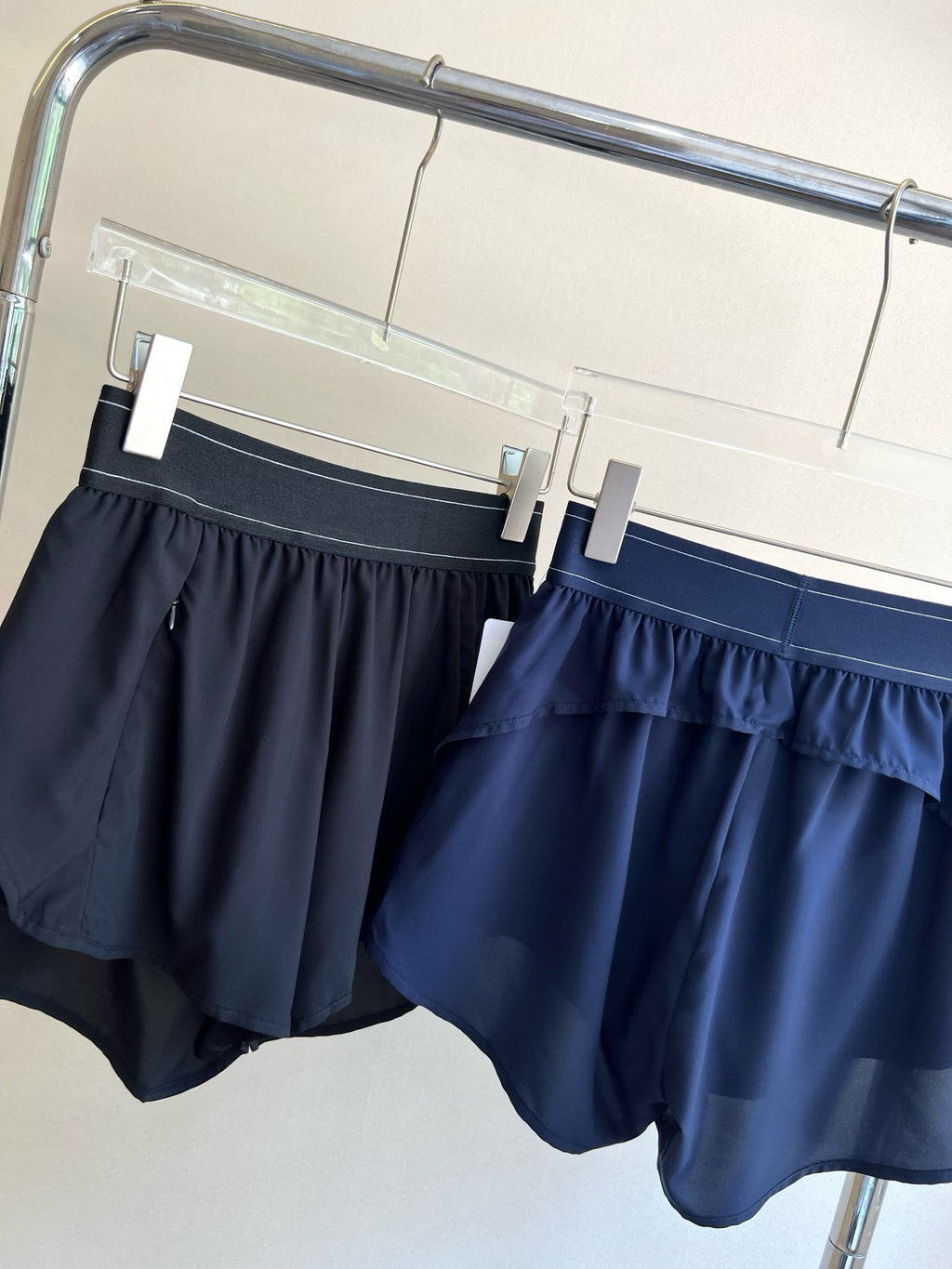 Quick-Dry Breathable Lined Shorts High Waist Webbing Yoga Fitness Running Anti-Exposure Women