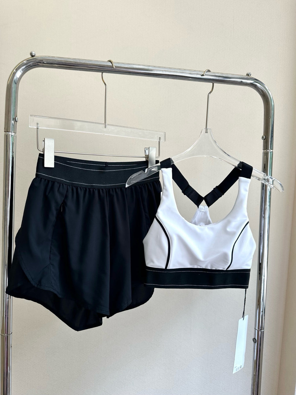 Quick-Dry Breathable Lined Shorts High Waist Webbing Yoga Fitness Running Anti-Exposure Women