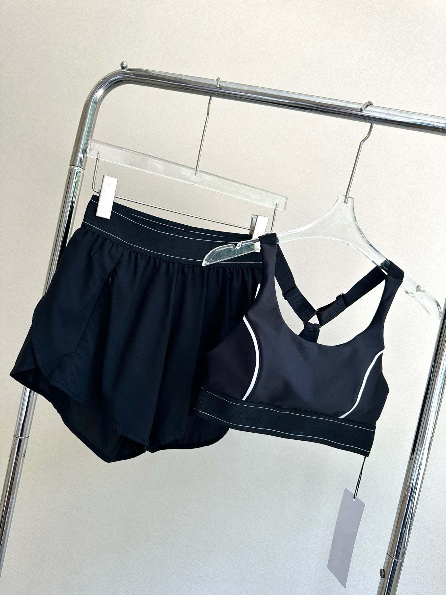 Quick-Dry Breathable Lined Shorts High Waist Webbing Yoga Fitness Running Anti-Exposure Women