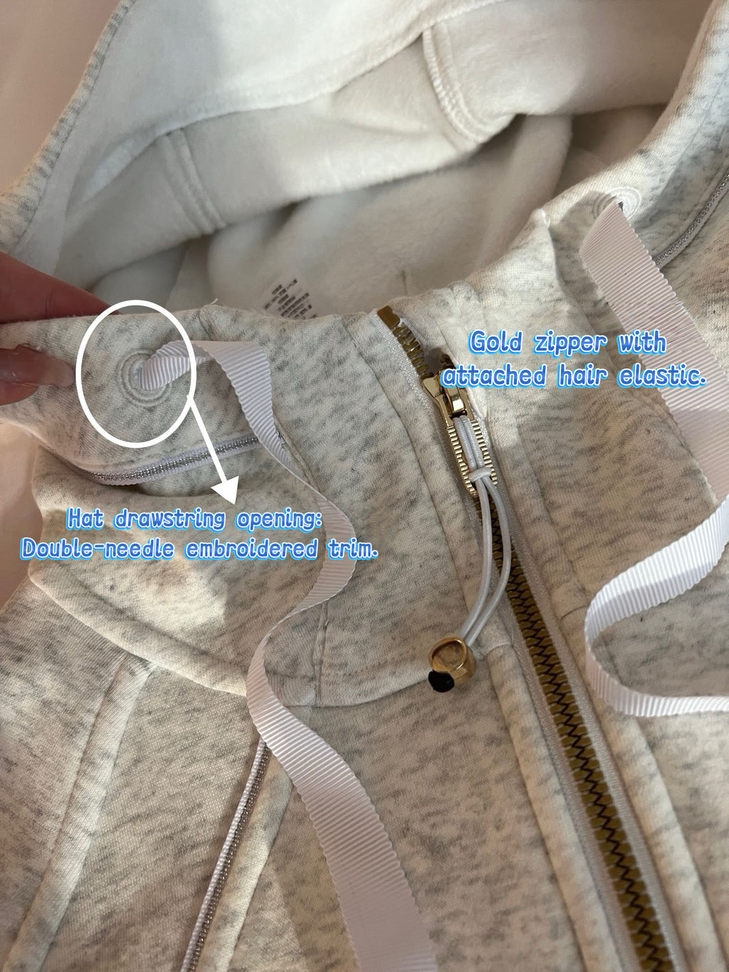 Women’s Slim Fit Thermal Fleece Hoodie 3D Ergonomic Jacket with Side Ribbed Panels Snatched Waist Workout Top for Gym, Yoga & Commute