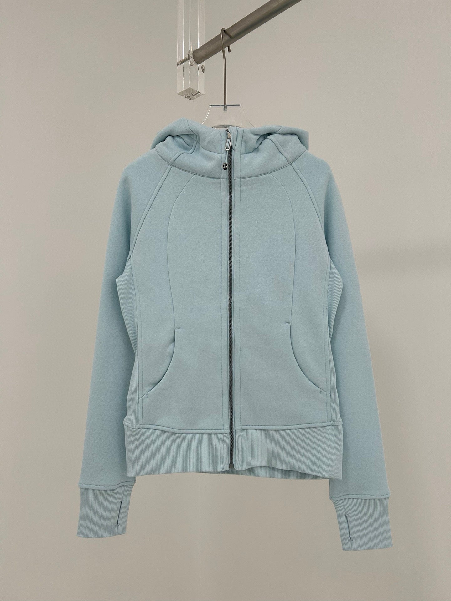 Women’s Slim Fit Thermal Fleece Hoodie 3D Ergonomic Jacket with Side Ribbed Panels Snatched Waist Workout Top for Gym, Yoga & Commute