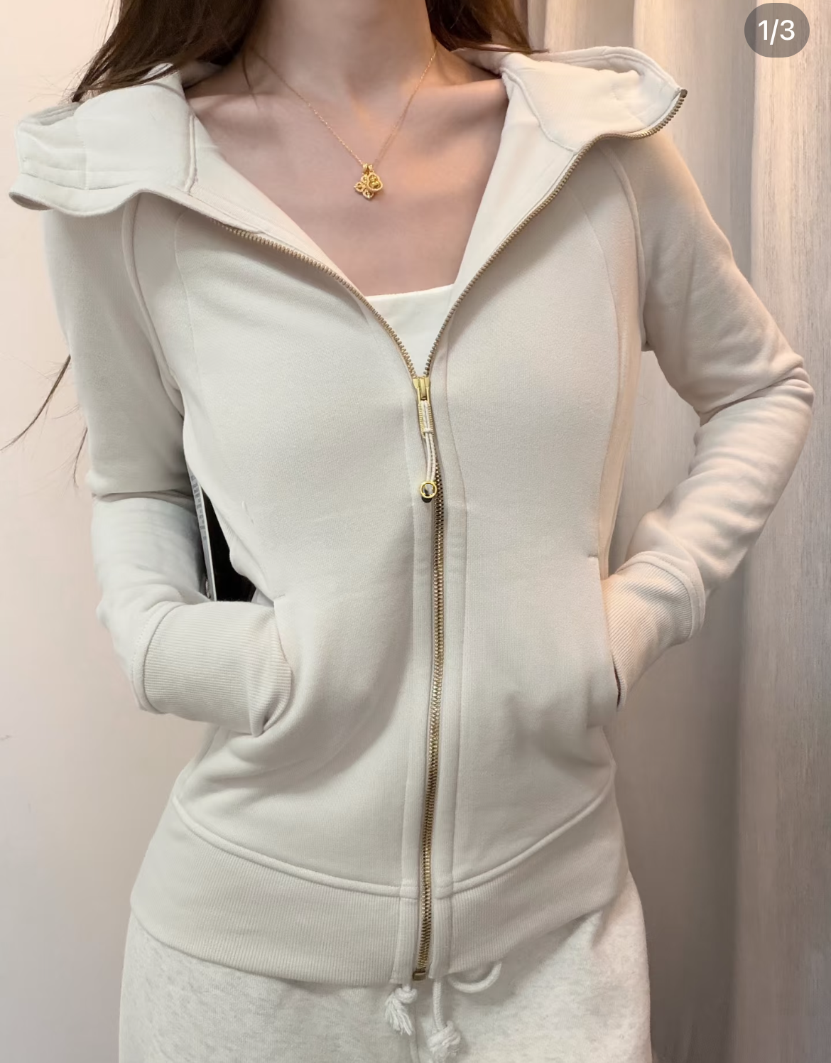 Women’s Slim Fit Thermal Fleece Hoodie 3D Ergonomic Jacket with Side Ribbed Panels Snatched Waist Workout Top for Gym, Yoga & Commute
